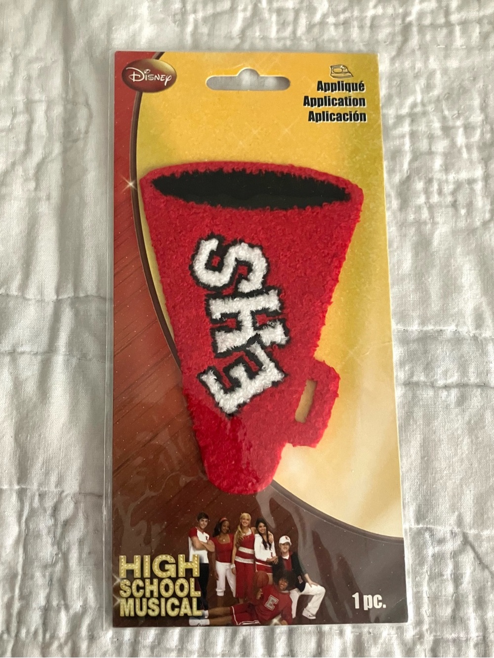 Vintage Disney Y2K 2000s High School Musical Megaphone Applique Iron on Patch